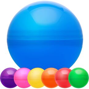 Big Claw Machine Capsules Colored Plastic Sphere Large Party Favor Containers Round 7 pcs 6.3 inch - Jumbo Plastic Christmas Ornaments Extra Large Gift Box Empty Craft Party Supplies Vending Capsules