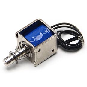 DC 12V Push Pull Solenoid 2A 10mm Stroke Open Frame Type Linear Motion Solenoid Electromagnet, JF-0826B