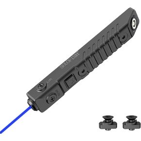 SOLOFISH Green/Blue/Red Laser Sight is Compatible with MLok Rail, Low Profile Tactical Rifle Laser Sight, Rechargeable (Laser Output <5mW, Class IIIA)