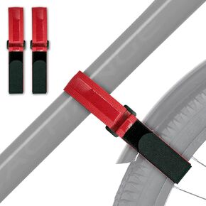 Heavy Duty Bike Rack Straps, 2PCS 29.5'' Long Bike Wheel Straps with Durable Gel Grip& Hook, Reusable Bike Straps for Rack, Straps for Bike Rack, Bicycle Straps for Car and Wall Mount