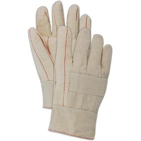 MAGID 95KBT Heater Beater 20 oz. Cotton Hot Mill Gloves w/Band Top Cuff, Natural, Men's (Fits Large) (Pack of 60)