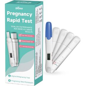 Zioxx Digital Pregnancy Test Early Results Combo Pack, 1 Digital & 4 Rapid Detection Test Sticks