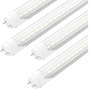 SHINESTAR T8 LED Bulbs 4 Foot, Tube Lights 18W 5000K Daylight, Ballast Bypass, Dual-end, T8 T10 T12 LED Replacement for Fluorescent Tubes, 2 pin G13 Base, Frosted Cover, 4 Pack