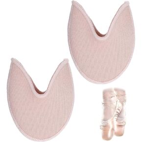 Ballet Toe Pads for Pointe Shoes, Ballet Dance Shoe Toe Protector Accessories Foot Covers for Women Dancers High Heels (SEBS+Knitted Fabric Skin Color)