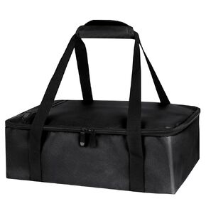 Bodaon Insulated Casserole Carrier Bag, Fits 9x13 and 11x15 Inch Baking Dish with Lid, Casserole Carriers for Hot or Cold Food for Transport (Black)