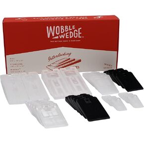 Wobble Wedges Rigid and Flexible Plastic Shims - Leveling Shims for Home Improvement, Furniture Levelers, Toilet Shims for Leveling - Made in USA Plastic Wedges Shim for Appliances (34-Piece Variety)