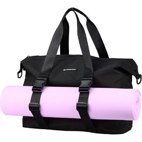 SMILING BUDDHA Yoga Mat Bag for Women - Large Caryall Shoulder Tote for Gym, Yoga, Pilates, Office, Travel, Weekender Bag