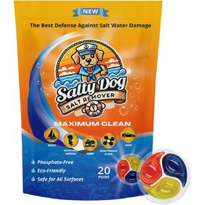 Salty Dog Salt Cleaner- All-Purpose Salt Remover for Boats, Cars, Houses & More | Eco-Friendly, Safe for All Surfaces | Easy-to-Use Solution for Salt & Grime Removal