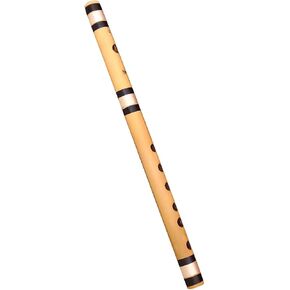 Flutes C Scale Natural Bamboo Flute (14 inches, Medium) Free Carry Bag