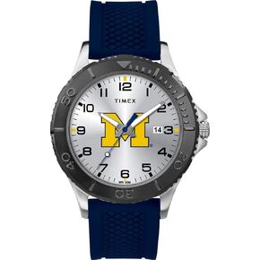 Timex Tribute Men's Collegiate Gamer 42mm Watch – Michigan Wolverines with Navy Silicone Strap