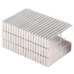 MIN CI Super Strong Neodymium Magnets Bar, Rare Earth Magnets Heavy Duty, Small Rectangular Magnets, for Fridge Cabinets Door Scientific Craft Storage, 25 x 4 x 3 mm 50 P