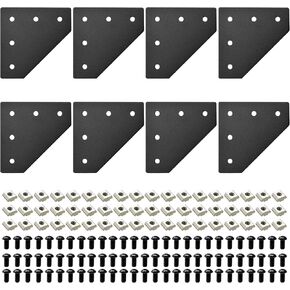 2020 Aluminum Extrusion Connector Bracket Set Included 8PCS Joint Plates,1Pcs M3 Wrench,40Pcs M5 T-Slot Nuts and 40Pcs M5x8mm Screws for 2020 Series Aluminum Profile 3D Printer Frame in Kuwait