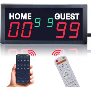 YZ 6 Digits Bluetooth Electronic Scoreboard, Digital Scoreboard with Remote, Cornhole Score Keeper Basketball Scoreboard for Indoor&Outdoor Game, Shuffleboard/Billiard/Volleyball
