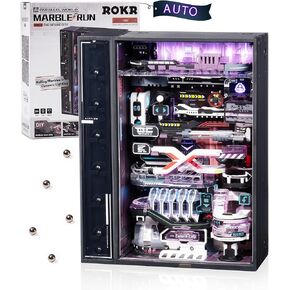 ROKR 3D Puzzles Building Toy Sets Marble Run Model Kits for Adults, 140pcs Brain Teaser STEM Kit for Kids, DIY Hobbies for Men Women, Boys and Girls (Parallel World MR02S)