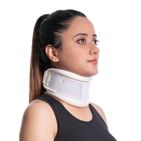 ووندر كير- طوق عنق الرحم الصلب | دعامة دعم للرقبة من البلاستيك قابلة للتعديل، يلتف بمحاذاة ويثبت الفقرات - يخفف الألم والضغط في العمود الفقري - C103 - S
