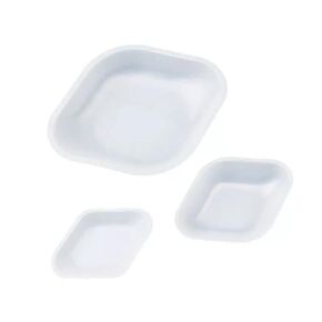 15 Pieces Weigh Boats Diamond-Shaped Pour Boats Weighing Boats 5ml 30ml 100ml Plastic Scale Trays Plastic Weigh Dishes Lab Dish Container Lab Weighing Dishes for Weighing Mixing(White, 3 Size)