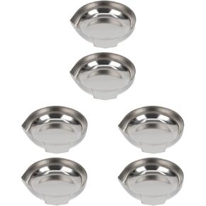 Cabilock 4pcs Powder Pans Metal Weighing Cups for Food & Lab Use Weighing Boats Scale Pan Metal Weighing Dishes for Precise Measurement, Perfect for Liquids and Powders