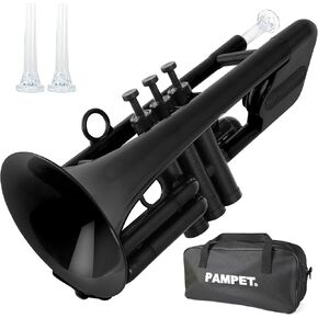 SEA LION Professional Plastic C Trumpet Standard Trumpets Trumpet Set for Student Beginner C Trumpet Instrument Black