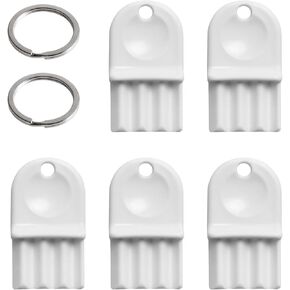 Universal Waffle Toilet Paper Dispenser Key, Paper Towel Dispenser Key, Replacement Tissue Dispenser Key for Janitors Maintenance Professionals (5 pcs)