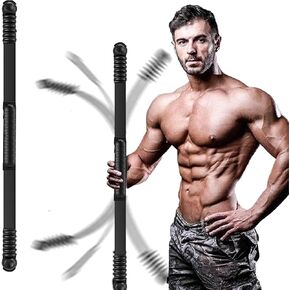 Fitness Exercise Bar,Elastic Fitness Bar,High Frequency Vibration Training Bar,Fat Buring Workout Bar For Yoga Pilates Sports,Power Twister Bar For Arm,Abdominal Muscles Strength Exercises In Home Gym