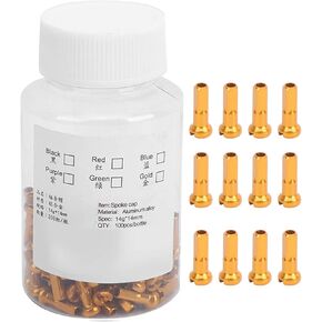 Estink Spoke Nipples, GUB 100Pcs Aluminum Alloy Spoke Spoke Cover Nipple Cycling Accessory End Wheel Spoke Nipples Decor for 2mm/0.08in Inner Diameter
