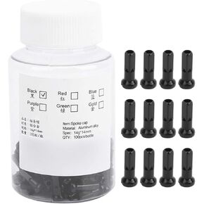 Estink Spoke Nipples, GUB 100Pcs Aluminum Alloy Spoke Spoke Cover Nipple Cycling Accessory End Wheel Spoke Nipples Decor for 2mm/0.08in Inner Diameter