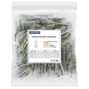 Heat Shrink Butt Connectors, 16-14 AWG 100Pcs Blue Waterproof Electrical Crimp Wire Splice for Marine, Cable, Wiring