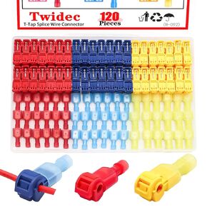 Twidec/100PCS مجموعة موصلات النايلون بأسمائها الحقيقية 22-10 قياس الذكور والإناث سلك الأشياء بأسمائها الحقيقية قطع سريع موصل تجعيد الأسلاك المعزولة بالكامل للسيارات البحرية