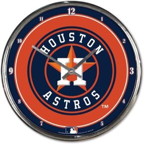 MLB Houston Astros Chrome Clock