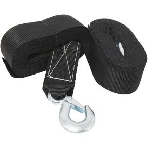 Amarine Made 2-Pack Marine Winch Strap with Hook for Boat Trailer Wave Runner, Fishing Jet Ski Work Load of Pair: 3000 lb;Breaking Strength:2200lbs