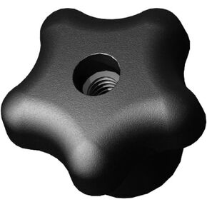 Innovative Components AN4C-5S3A-21 1.75" Star Knob thru hole 1/4-20 steel zinc insert black pp (Pack of 10)