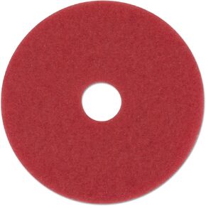 Boardwalk BWK4013RED 13 in. Diameter Buffing Floor Pads - Red (5/Carton)