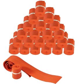 Disposable Tourniquet [Pack of 25] Orange 1" x 18 Inch Long Rolled and Banded Single-Use Elastic Latex-Free First Aid Tourniquets (25)