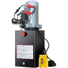 TIANDI DC Hydraulic Pump 12V Dump Trailer Pump 10 Quart Hydraulic Power Units，1.5 GPM Flow Rate for Dump Trailer Car Lifting and DIY Hydraulic Systems SAE#6 Ports (3200 PSI Max Relief Pressure)