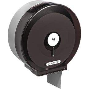 interhasa! Toilet Tissue Dispenser Wall Mount, Adhesive Jumbo Roll Commercial Toilet Paper Towel Dispenser 9 Inch Single Roll Toilet Dispenser with Key Lock