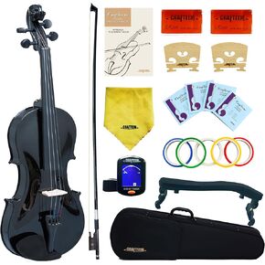 1/4 Fiddle Blue Colored Premium Violin Outfit for Beginners Adults Kids With 5 Color Fingering Tape- Handcrafted Student Beginner Violin.(Blue, 1/4)