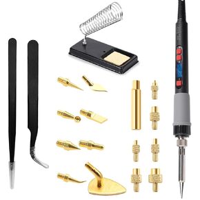 3D Printing Finishing Tool Kit, 80W Soldering Iron & Heat Insert Brass Nut Kit for 3D Printing, Includes Precision Tweezers & Multi-Size Heat-Set Nuts - Complete Smoothing Tool Set