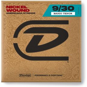 Dunlop DJN0930 Banjo Strings, Nickel, Tenor, .009–.030, 4 Strings/Set