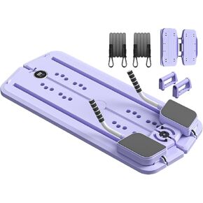 JANUA Pilates Reformer Machine, Pilates Board, Multifunctional Abdominal Board with Resistance Band, Push up, Ab Machine, Core Trainer, ab Workout Equipment for Women (Purple)