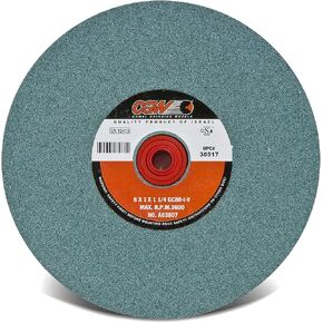 CGW 8 x 1 x 1-1/4 T1 GC80-I-V Bench Wheel Green Silicon Carbide One Wheel Per Lot