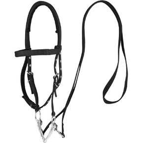 Adjustable Bitless Bridles for Horses, Hobby Horse Bridles,Horse Headstall, Draft Horse Bridle(Red, S)