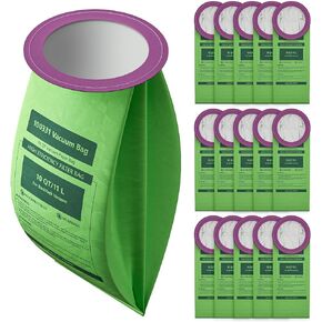 16 Pack Upgraded 100331 Vacuum Bags Compatible with ProTeam 10 QT BackPack Vacuums-Coachvac, Super Coachvac, Megavac, High Efficiency Replacement Filter Bags, Replace Part #100331 Open Circular Collar