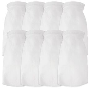 8 Pack 7" x 15.7" Filter Socks 7 Inch Ring by 15.7 Inch Long 200 Micron Filter Bag, Felt Filter Sock for Aquarium, Industry, Chemical, Water Liquid Filter Bags