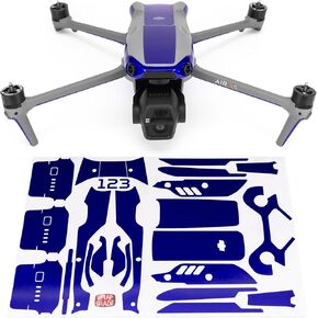 WRAPGRADE Skin Decal Sticker Accent Color Compatible with DJI Air 3S (Racing White)