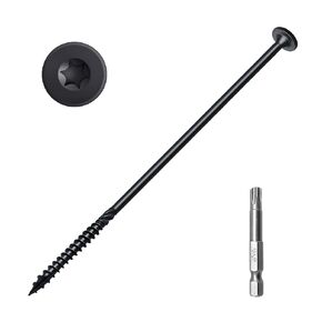 Wood Screws #14 x 6 Inch, Deck Screws 50Pcs, T30 Star Drive Outdoor Screws, Rust Resistant Timber Screws for Timber/Log/Landscaping Wood (#14 x 6)