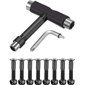 C&Xanadu Upkeep All-in-One Multi-Function Portable Skate Tool with 2-in-1 Allen Wrench & Phillips Head Screwdriver for Adjusting and Tightening Skateboard/Longboard Wheels, Trucks, and Kingpin