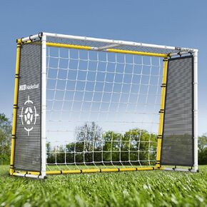 4-in-1 Soccer Rebounder Net – Ultra-Responsive Rebound for Shooting, Passing, Ball Control & Ground Pass Training, Also Includes Standard Soccer Goal Net for Backyard Games & Fun