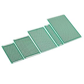 PATIKIL PCB Board Circuit, 10 Pcs Prototype Perfboard Solder Boards for DIY Soldering and Electronic Projects Circuit Boards Solderable Breadboard, Green