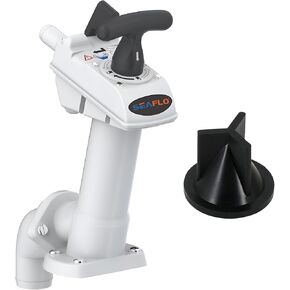 SEAFLO Manual Toilet Pump Flush Handle Kit - Compatible with SEAFLO and JABSCO Marine Toilets - Twist 'n' Lock Safety Pump Assembly for Marine Toilets