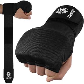 FIGHTR® Premium Gel Inner Gloves - Quick Wrapping & More Stability | Gel Hand Wraps for Boxing, MMA, Muay Thai, & Martial Arts | with Long Wrist Wrap